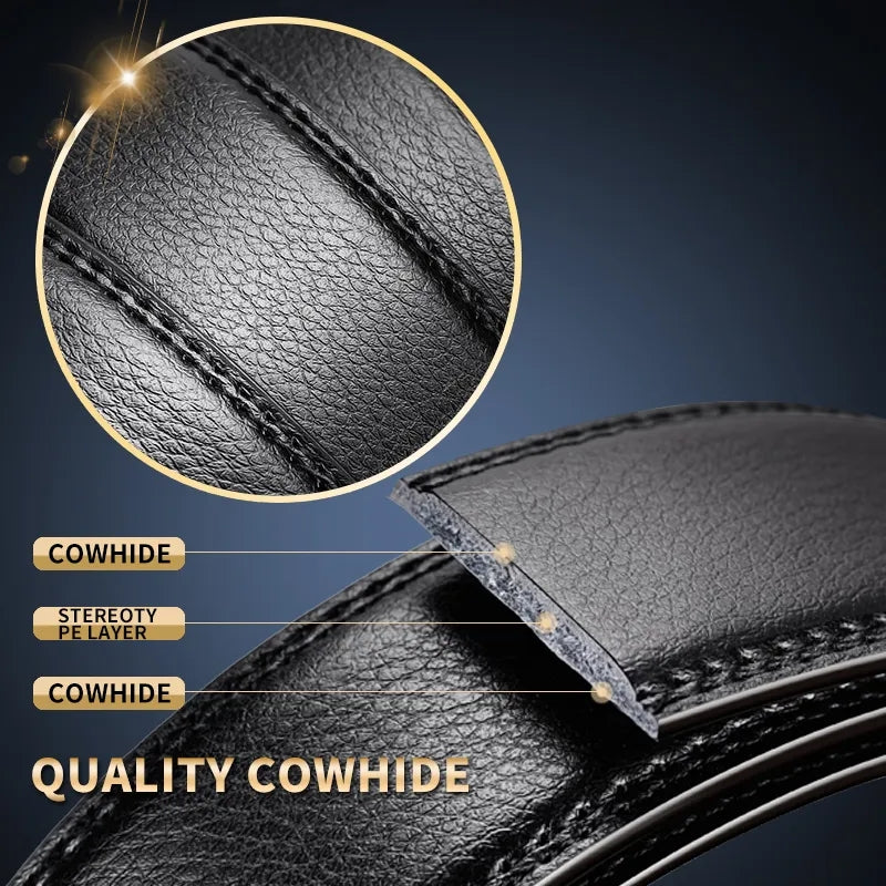 Men's PU Leather Belts Black Formal Wear