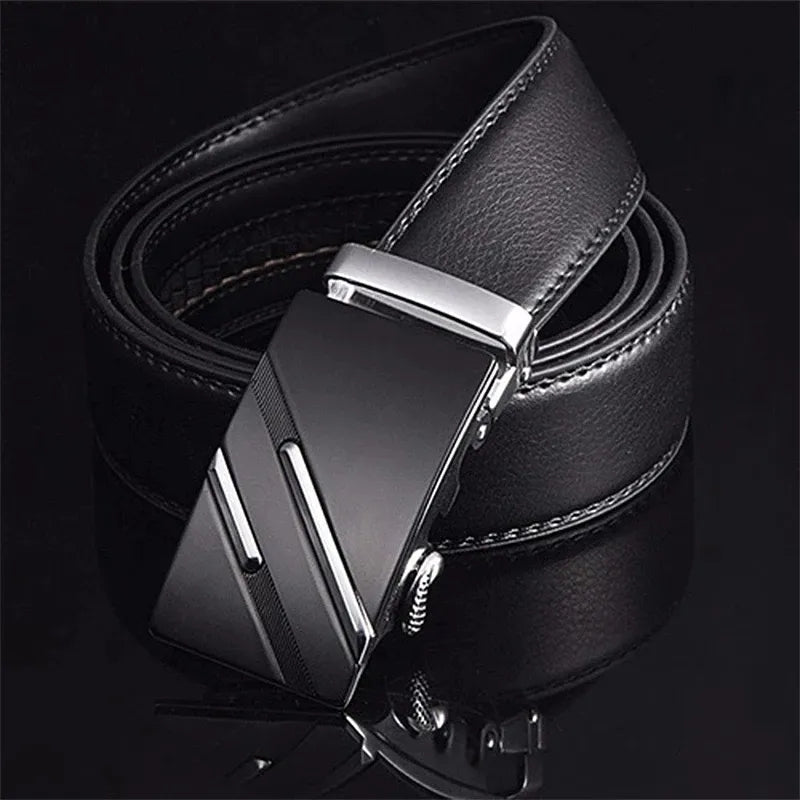 Men's PU Leather Belts Black Formal Wear