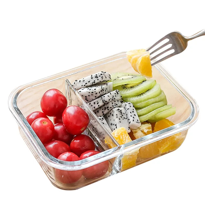Glass Lunch Box Two Divided 1000 ml