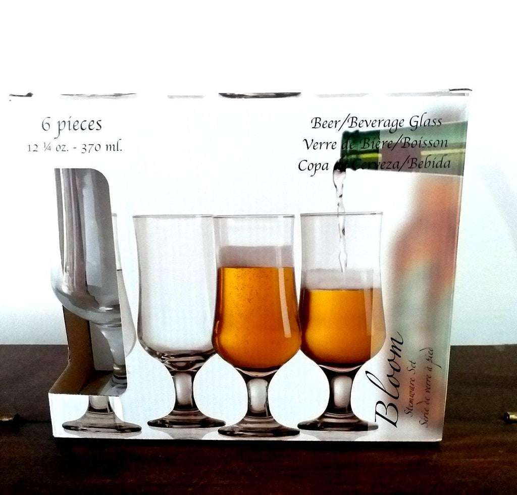 6 PCS Set 370ml Glass for Drinking Beverage, Wine, Fruit Juice - Bamagate