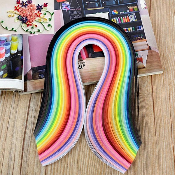 Rainbow Paper Quilling Strips