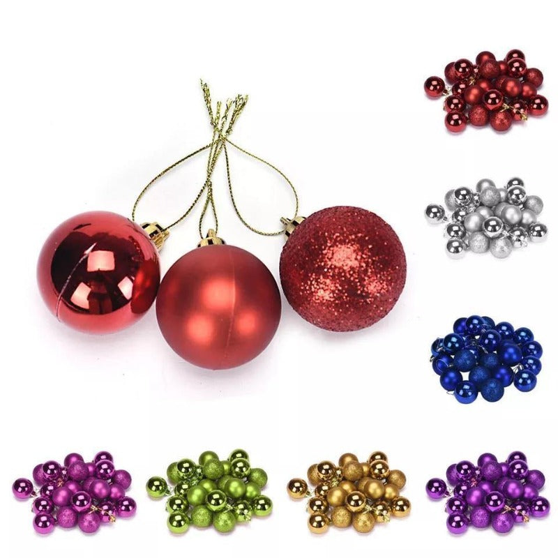 20pcs 4 cm Shiny and Polshed Glossy Christmas Tree Ball Ornaments Decoration - Bamagate