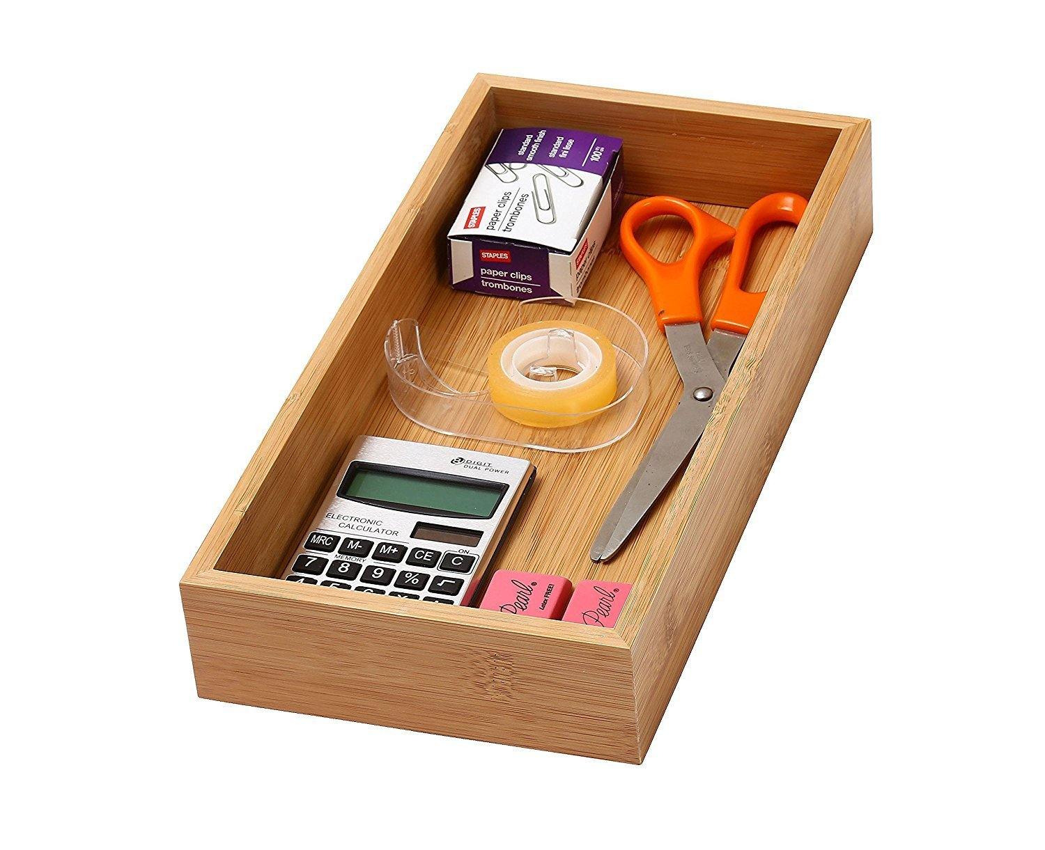 HOME Kitchen Drawer Organizer Storage Box Made of Wood - Bamagate