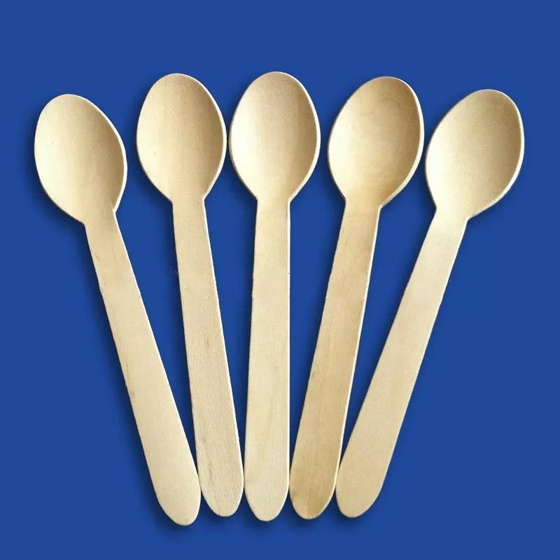 Disposable Wooden Spoons 100% All-Natural, Eco-Friendly, Biodegradable - Bamagate