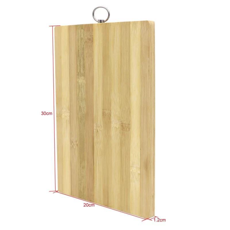 Bamboo Cutting Chopping Board 30x20x1.2 cm with hanging ring, perfect for slicing and dicing in modern kitchens. Shop kitchen tools online in Sri Lanka.