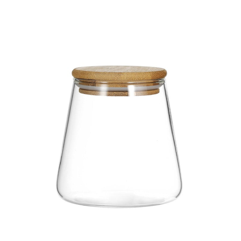 glass jar with bamboo lid