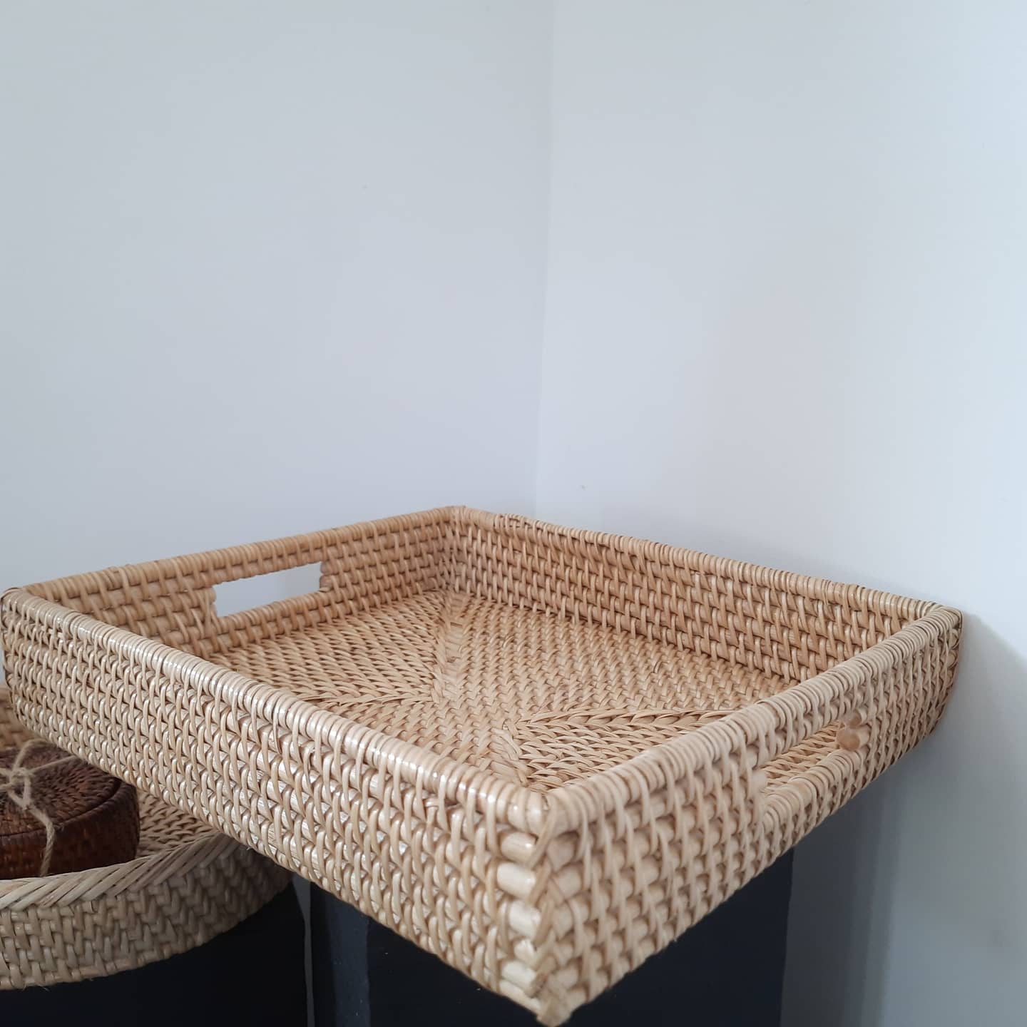 Rectangular Rattan Tray 12 x 14 inch