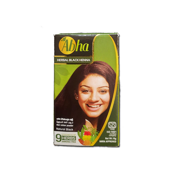 abha herbal black henna hair color