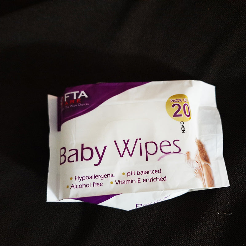 Baby Wipes Alcohol Free 20 Pcs Pack