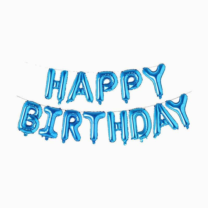 Blue Happy Birthday Foil Banner