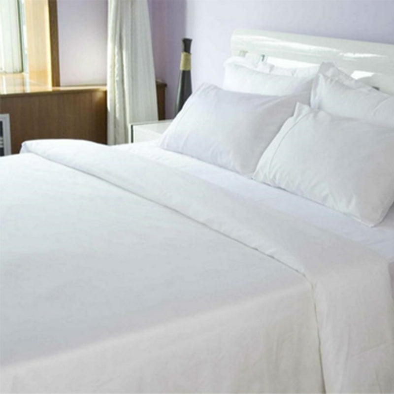 Bed Sheet White 2 Pillow Covers 90 x 90