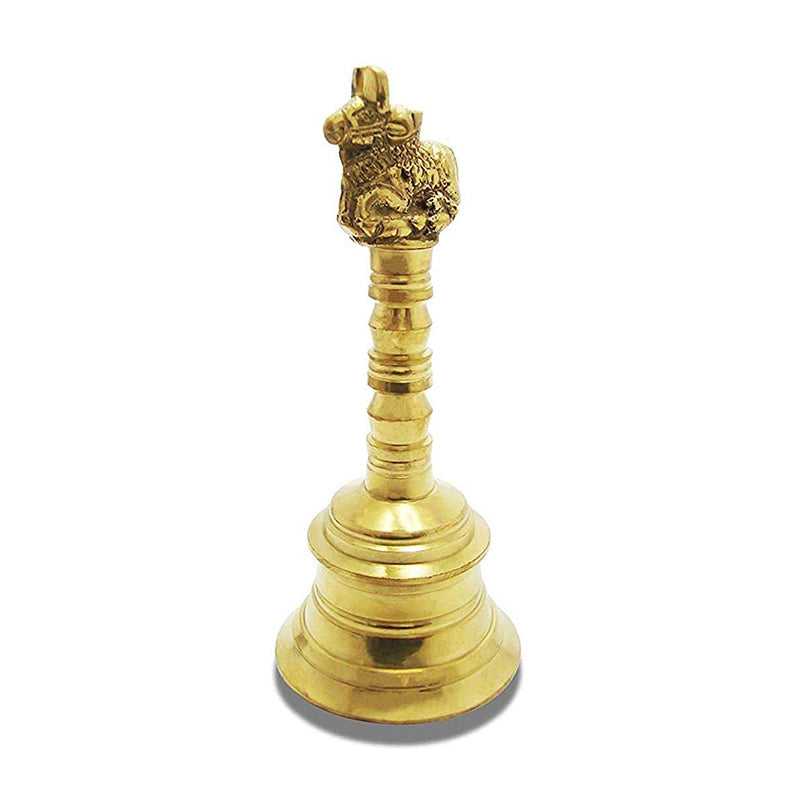 Brass Pooja Bell with Nandi Sitting 5-inch, ideal for Hindu rituals and spiritual ceremonies. Shop Brass Pooja Bell l Price in Sri Lanka - Bamagate.com