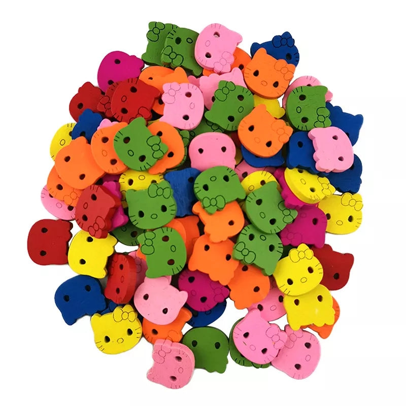 bunny wooden sewing button crafting