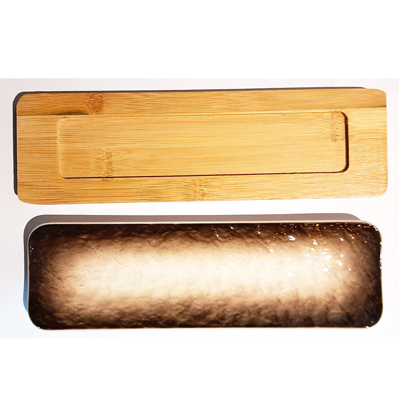 Ceramic Platter with Wooden Tray