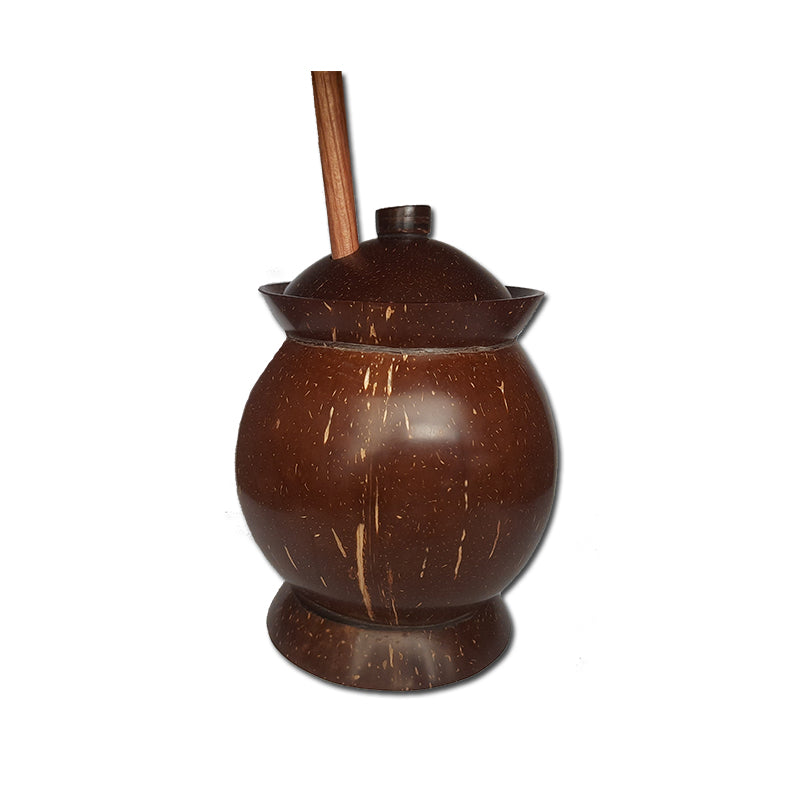 coconut shell salt container