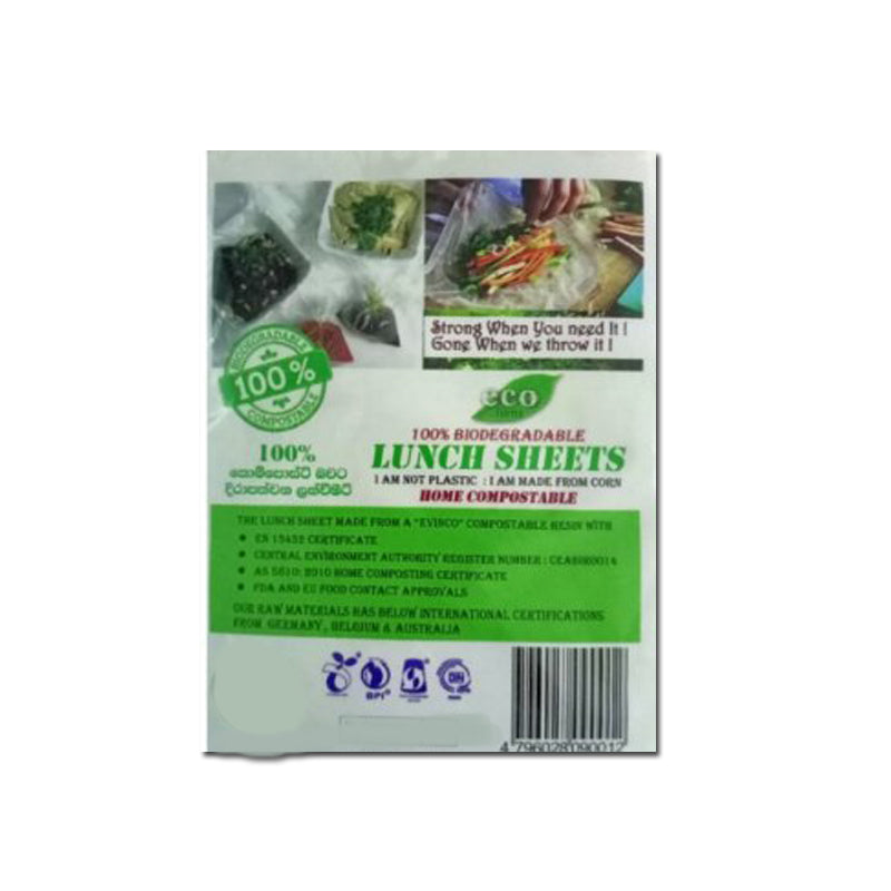 Lunch Sheet Eco Friendly 100 Sheets Pack