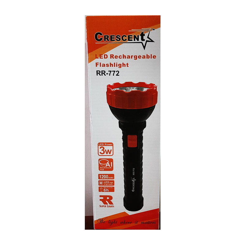 Crescent Rechargeable Flashlight Torch 5W