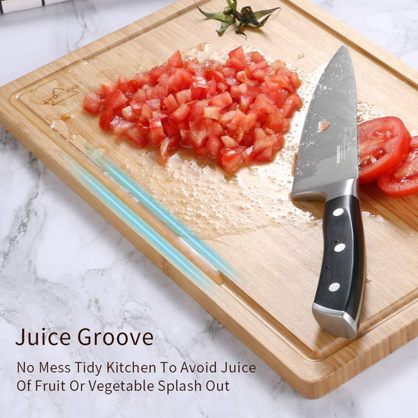 Cutting Board Organic Bamboo Chopping Board with Juice Groove - Bamagate
