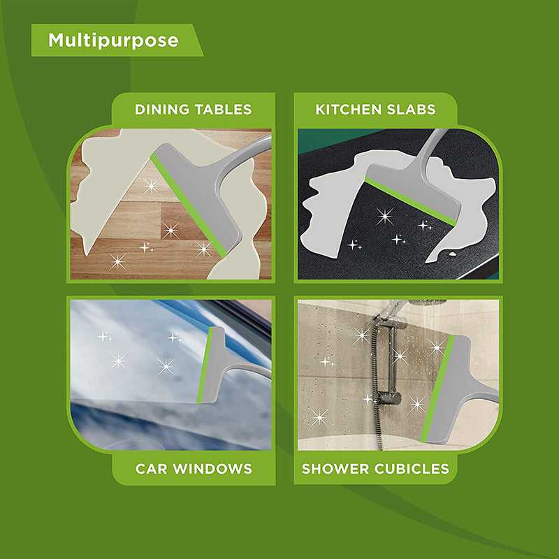 Multipurpose Glass Cleaning Wiper for streak-free cleaning on dining tables, kitchen slabs, car windows, and shower cubicles.