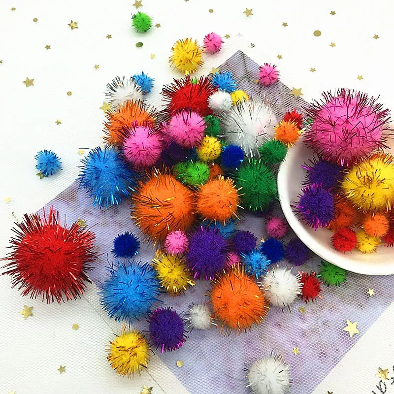 Glitter Pom Pom Soft Balls