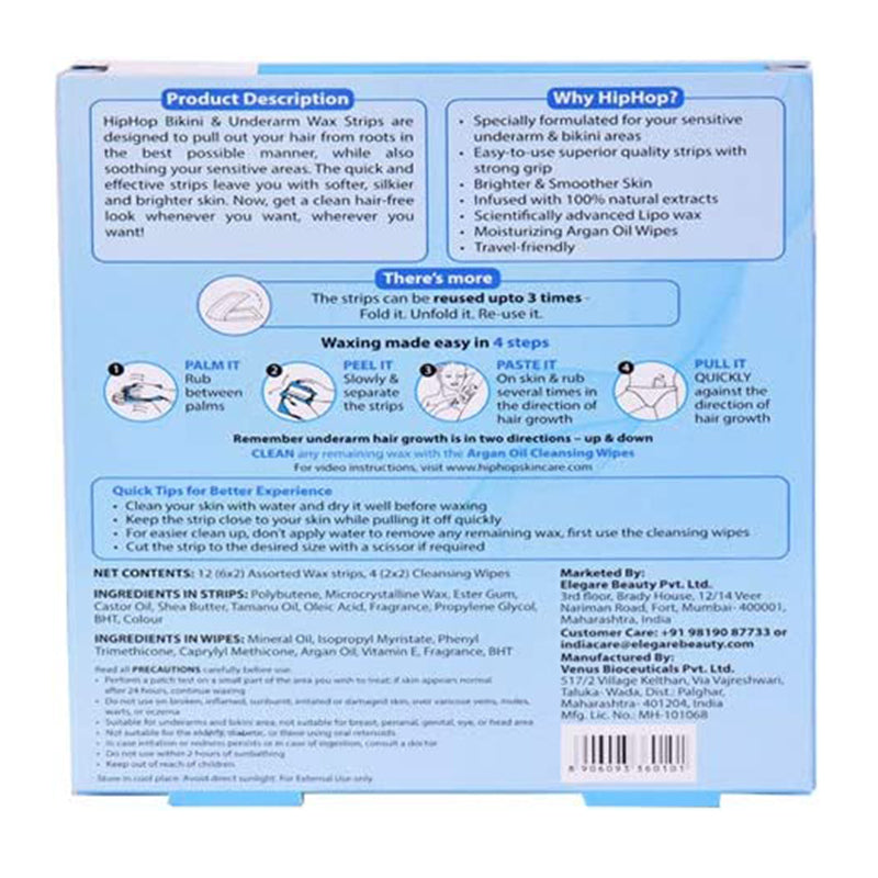 HipHop Bikini Underarm Hair Remover Wax Strips