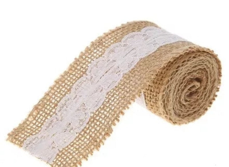 jute Lace natural ribbon