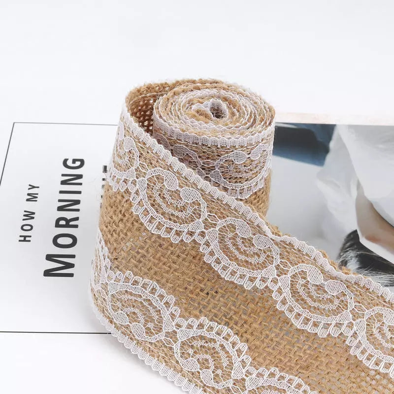 jute lace ribbon roll