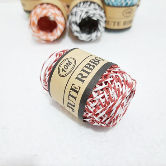 Coloured Natural Jute String Crafting Gift Packing Wedding Decor - Bamagate