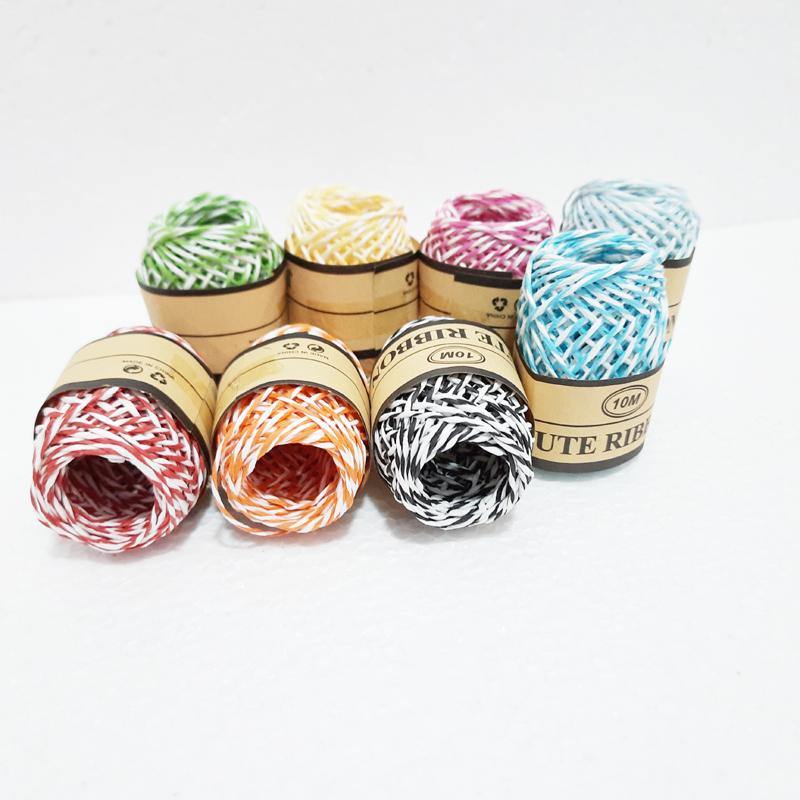 Coloured Natural Jute String Crafting Gift Packing Wedding Decor - Bamagate