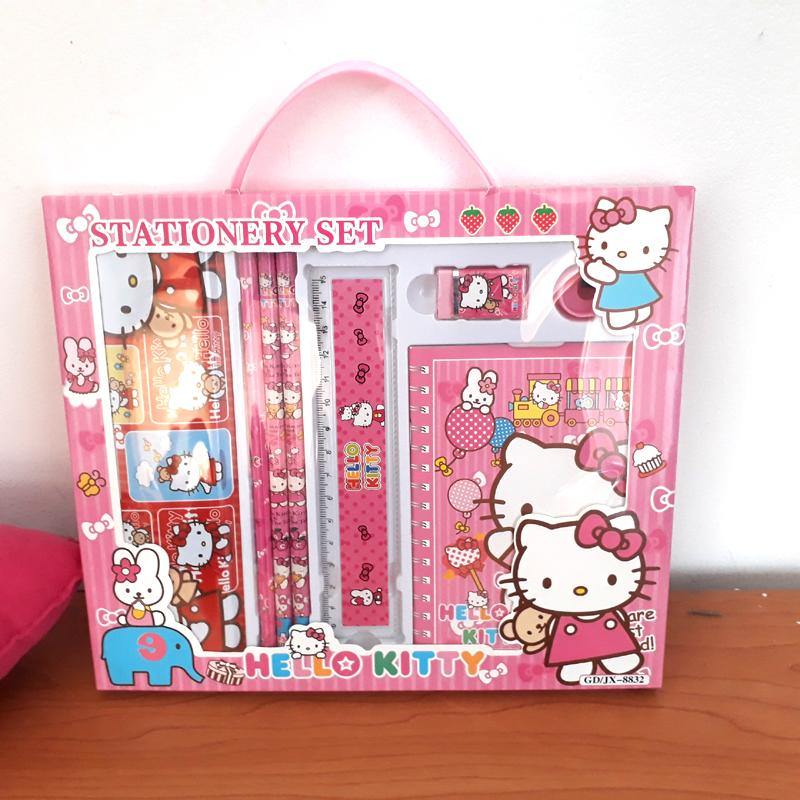 All-in-One Stationery Girl Gift Set - Pencil Case, Notepad, Pencils, Sharpener - Bamagate