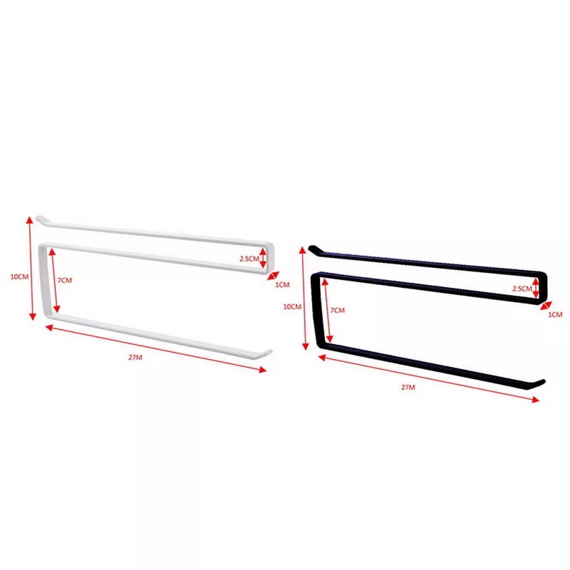Steel kitchen tissue holder in black and white with dimensions 27cm x 10cm, ideal for under-cabinet mounting. Shop paper towel holder in Sri Lanka.