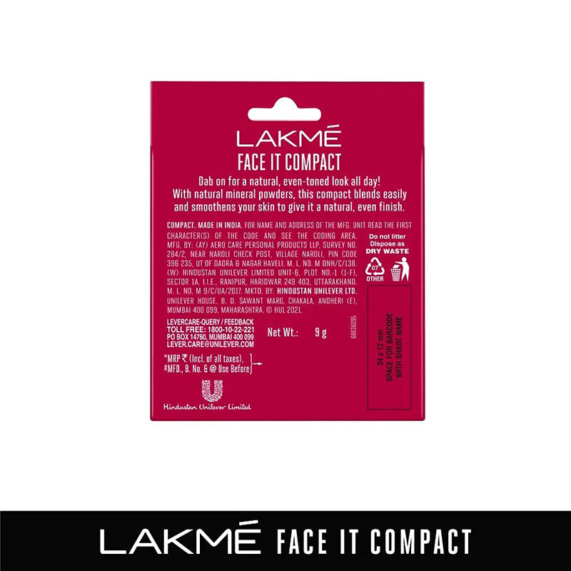 LAKMÉ Face It Compact, Marble, 9 g