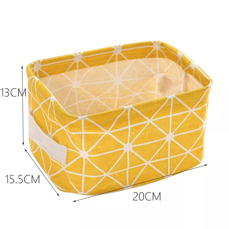 Cotton Linen Portable Storage Basket