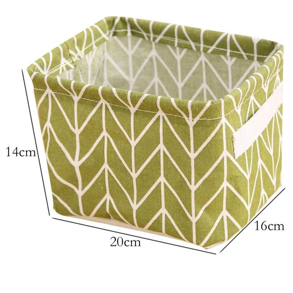 Cotton Linen Portable Storage Basket