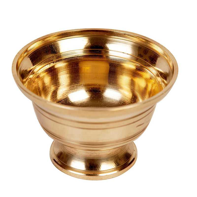 Pooja Oil Cup Brass from Bamagate.com, traditional polished brass vessel ideal for holding oil during Hindu rituals and kovil pooja ceremonies.