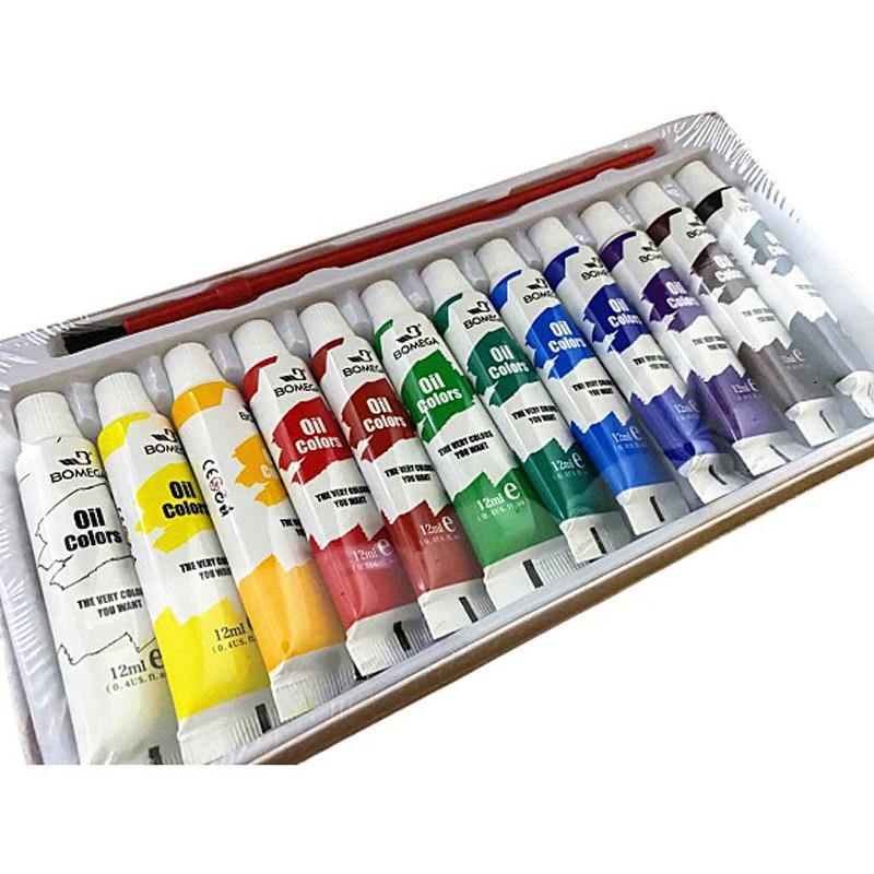 12 Colours Oil Painting Set Drawing Art Work - Bamagate