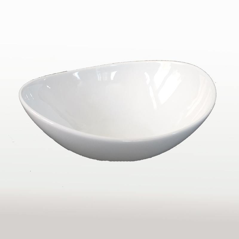 Oval Porcelain Serving Small bowls for Ice Cream, Dessert, White Set 2 - Bamagate
