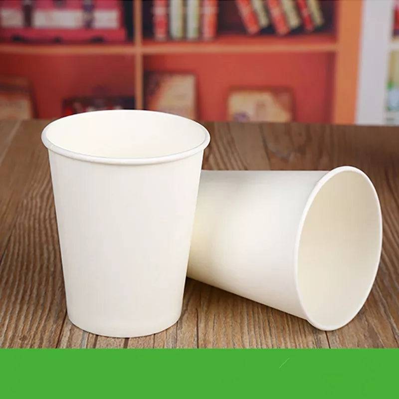 100 PCS Disposable Paper Cup White 200 ml for tea or coffee, ideal for events and catering. Shop best disposable paper cups price in Sri Lanka.