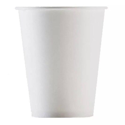 Close-up of a 200 ml white disposable paper cup, suitable for coffee or tea service. Discover best online prices for paper cups in Sri Lanka.