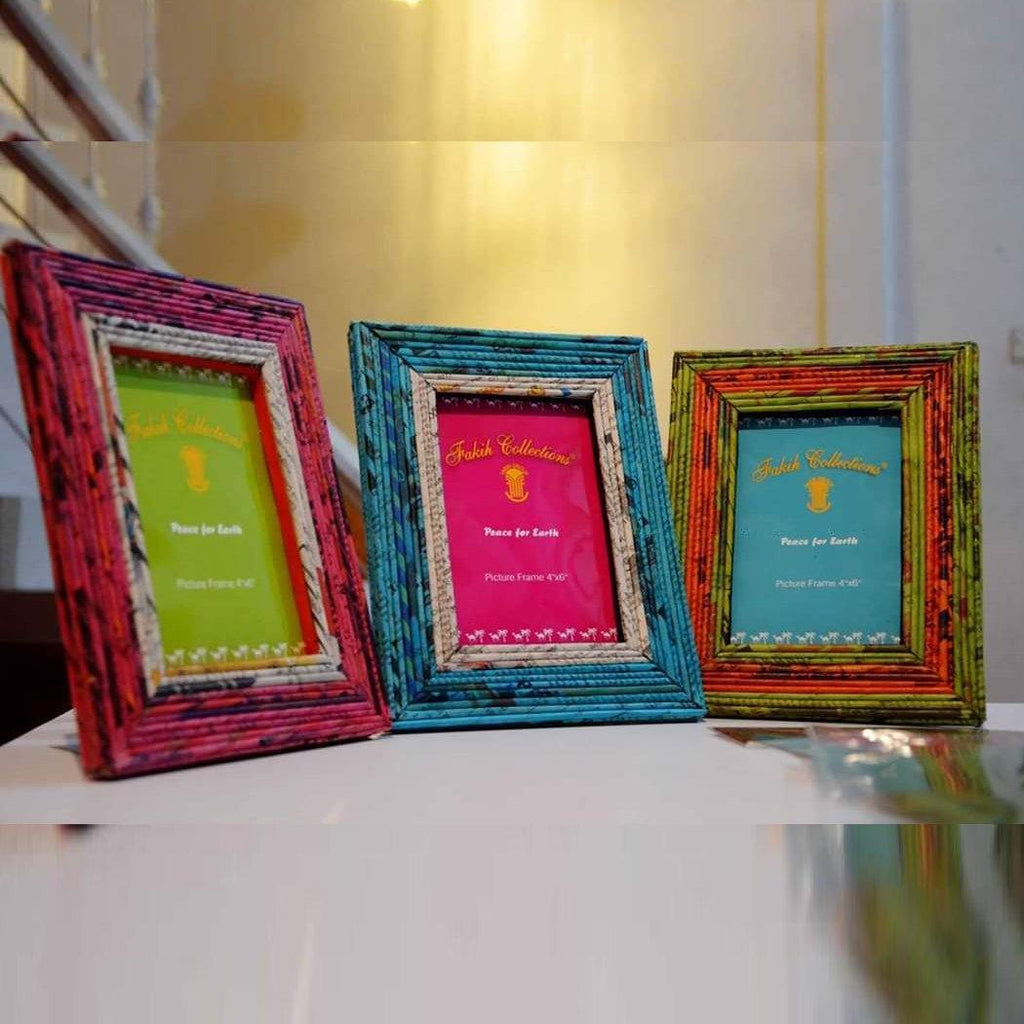 6 x 4 Recycle Paper Photo Frame include Wall Mount or Table Top - bamagate-com
