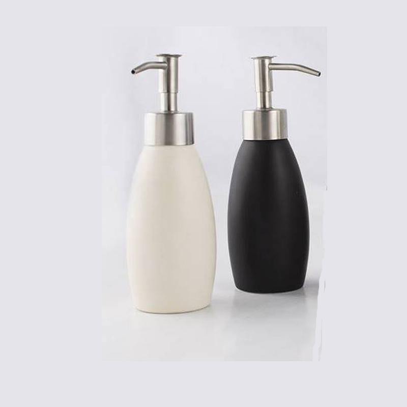Ceramic Refillable Liquid Soap Dispenser  - Bamagate