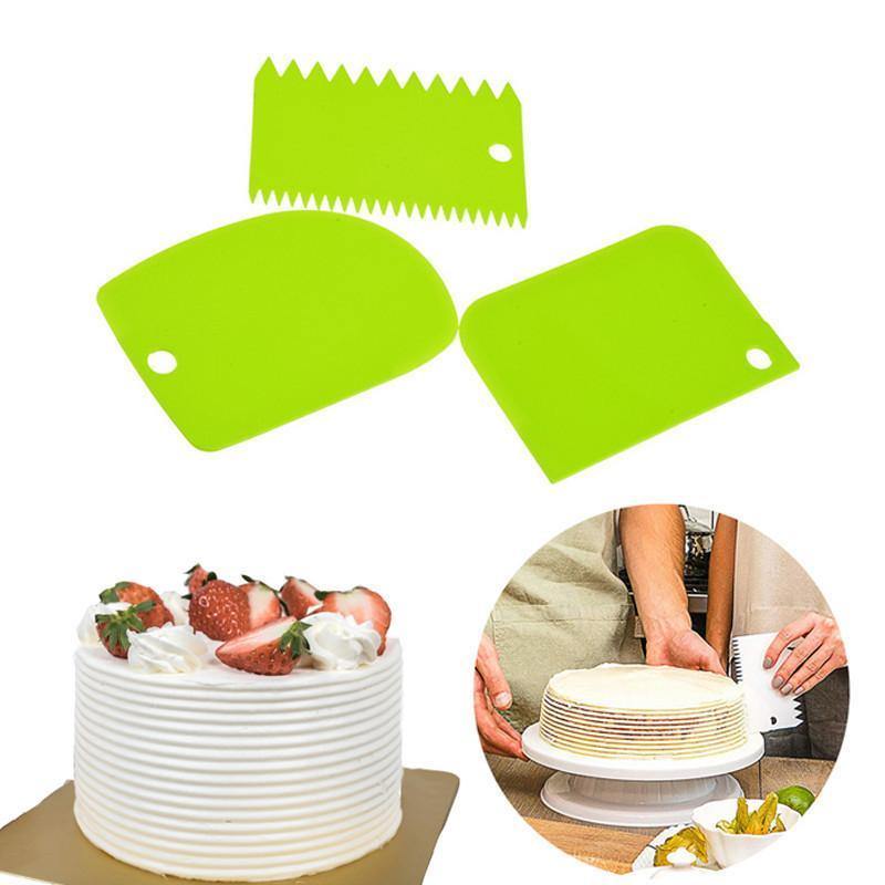 Cream Scraper Cake Plastic Irregular Teeth Edge DIY Mold 3PCS/Set - Bamagate
