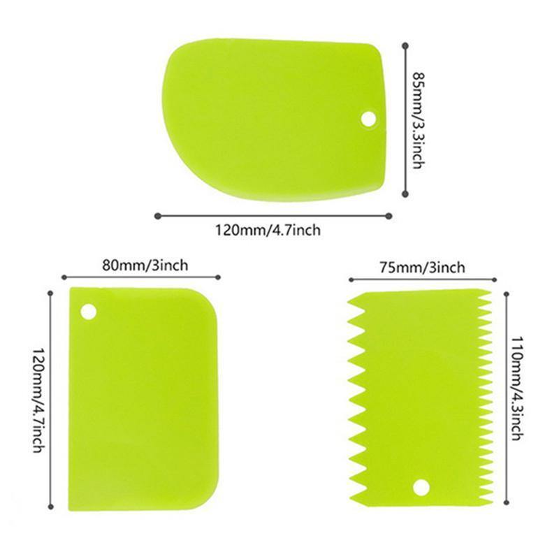 Cream Scraper Cake Plastic Irregular Teeth Edge DIY Mold 3PCS/Set - Bamagate