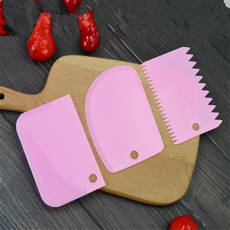 Cream Scraper Cake Plastic Irregular Teeth Edge DIY Mold 3PCS/Set - Bamagate