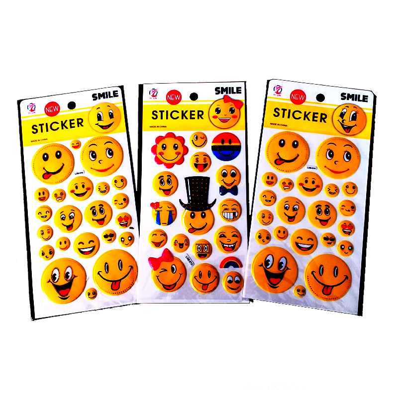 Smiley Face Shapes Craft DIY Sticker 1 Pack