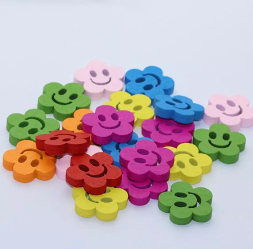 Smile Face Craft Button