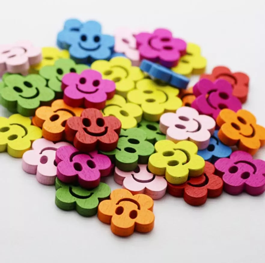 Smile Face Craft Button