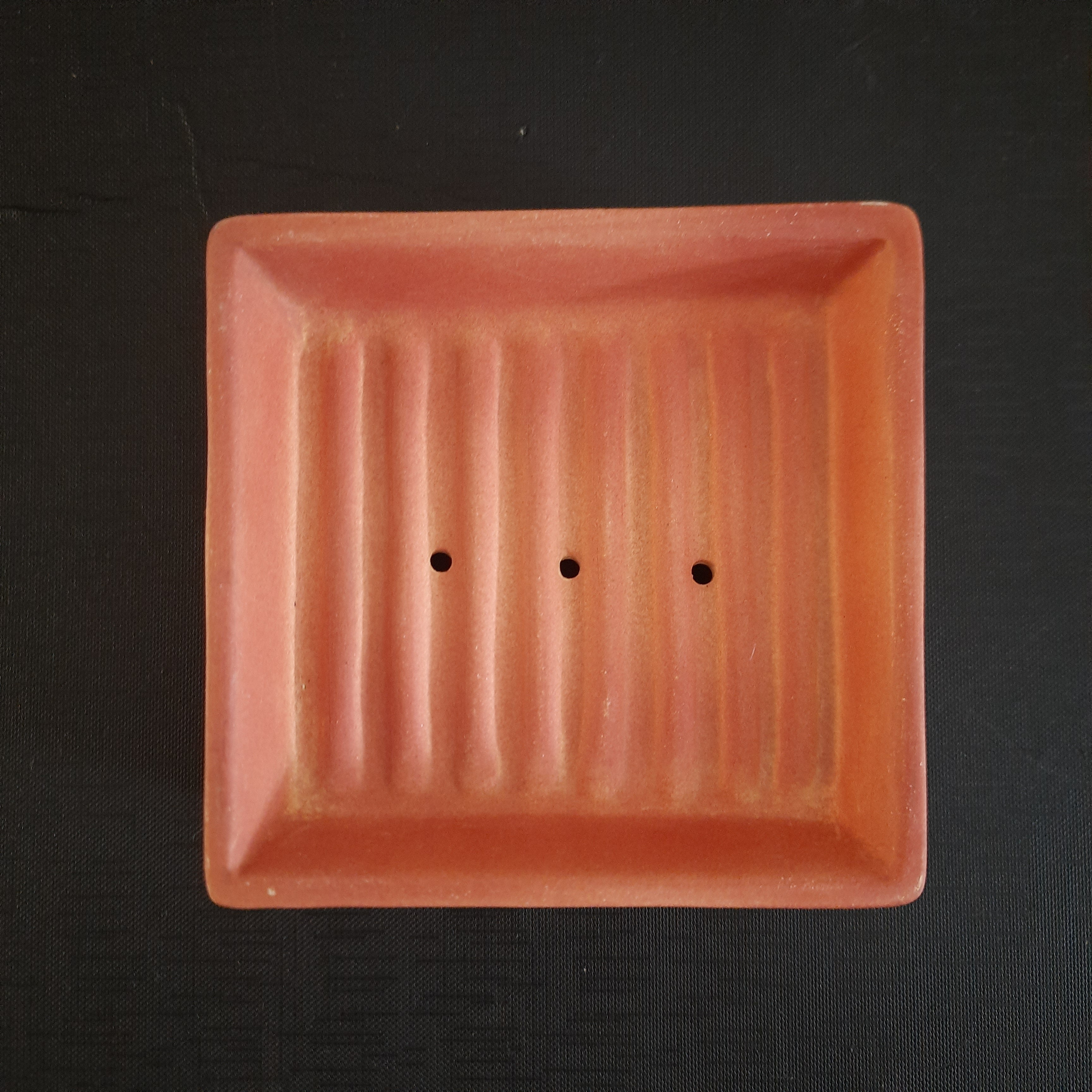 Terra Cotta Bathroom Soap Tray Dish Square