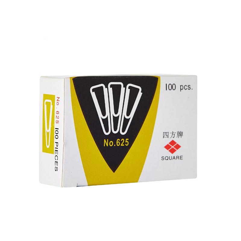 Paper Clip Steel 100 PCS - No.625 square triangle clips for organizing documents. High-quality steel paper clips for office and school use.