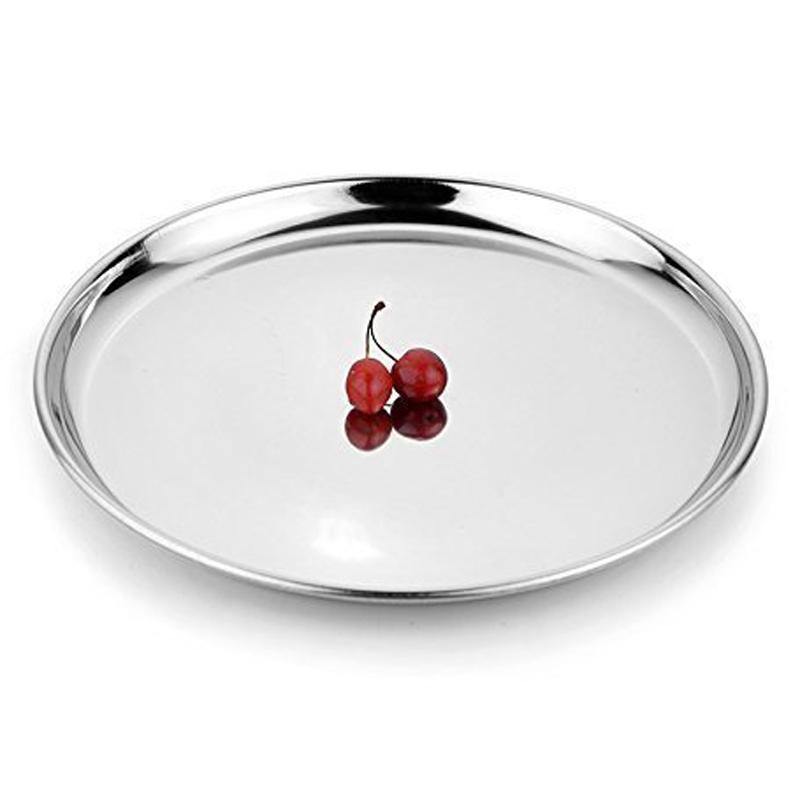 Stainless Steel Heavy Gauge Round Plate 12 Inch - Bamagate